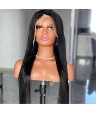 13x4 Transparent Straight Lace Frontal Wig Human Hair