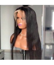 13x4 Transparent Straight Lace Frontal Wig Human Hair