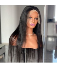 13x4 Transparent Straight Lace Frontal Wig Human Hair