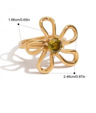Engraved Cross Vintage Design Stainless Steel Ring