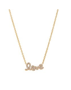 Bling Simple Mini Love Pendant Fashion Women Stainless Steel Wholesale Necklace