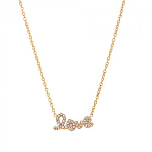 Bling Simple Mini Love Pendant Fashion Women Stainless Steel Wholesale Necklace