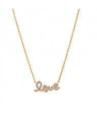 Bling Simple Mini Love Pendant Fashion Women Stainless Steel Wholesale Necklace