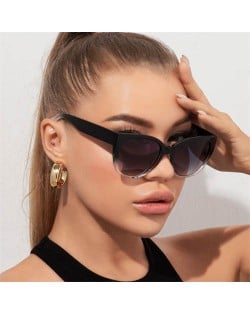 Cat Eye Gradient Color Design Black U.S. Cool Fashion Sunglasses