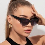 Cat Eye Gradient Color Design Black U.S. Cool Fashion Sunglasses