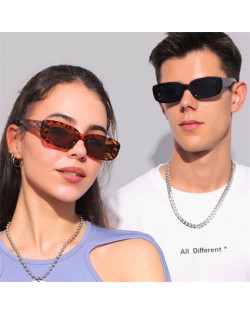 Mini Cat Eye Candy Color Design U.S. Street Fashion Sunglasses - Leopard
