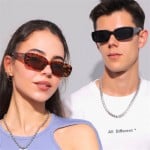 Mini Cat Eye Candy Color Design U.S. Street Fashion Sunglasses - Leopard