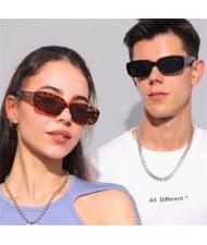 Mini Cat Eye Candy Color Design U.S. Street Fashion Sunglasses - Leopard