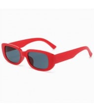 Mini Cat Eye Candy Color Design U.S. Street Fashion Sunglasses - Red