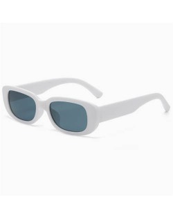 Mini Cat Eye Candy Color Design U.S. Street Fashion Sunglasses - White