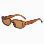 Mini Cat Eye Candy Color Design U.S. Street Fashion Sunglasses - Brown