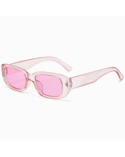 Mini Cat Eye Candy Color Design U.S. Street Fashion Sunglasses - Pink