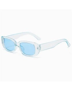 Mini Cat Eye Candy Color Design U.S. Street Fashion Sunglasses - Blue