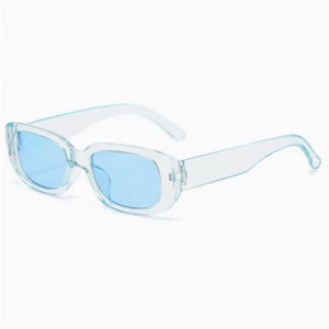 Mini Cat Eye Candy Color Design U.S. Street Fashion Sunglasses - Blue