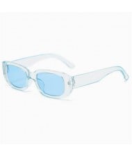 Mini Cat Eye Candy Color Design U.S. Street Fashion Sunglasses - Blue