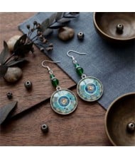 Bohemian Pattern Round Design Women Shoulder Duster Wholesale Earrings