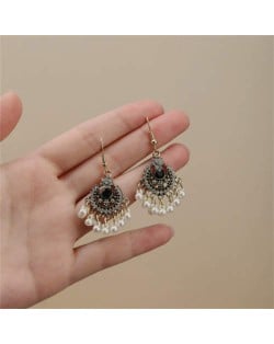 Bohemian Fashion Vintage Artificial Pearl Tassel Women Dangle Wholesale Earrings