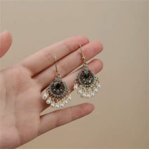 Bohemian Fashion Vintage Artificial Pearl Tassel Women Dangle Wholesale Earrings