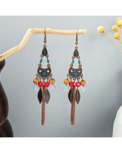 Vintage Dangling Lock Tassel Women Shoulder Duster Wholesale Earrings