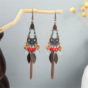 Vintage Dangling Lock Tassel Women Shoulder Duster Wholesale Earrings