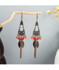 Vintage Dangling Lock Tassel Women Shoulder Duster Wholesale Earrings