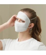 UPF 50+ Breathable Anti-UV Sun Protection Multi-Purpose Full Face Mask - White