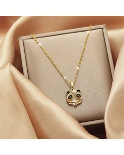 Cute Panda Pendant IG Popular Style Women Stainless Steel Wholesale Collarbone Necklace