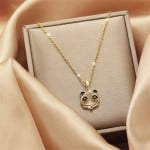 Cute Panda Pendant IG Popular Style Women Stainless Steel Wholesale Collarbone Necklace