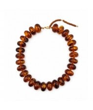 Chunky Acrylic Beaded Boho Statement Choker Necklace for Women