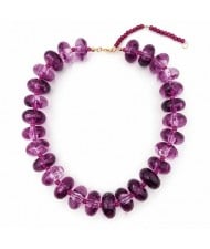 Chunky Acrylic Beaded Boho Statement Choker Necklace for Women