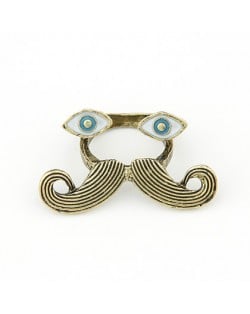 Korean Fashion Uncle Mutache Design Ring