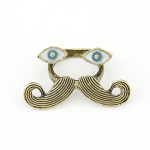 Korean Fashion Uncle Mutache Design Ring