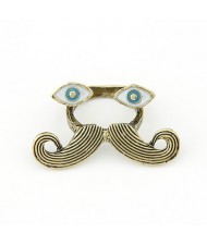 Korean Fashion Uncle Mutache Design Ring