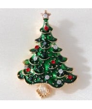 Sparkling Christmas Tree Rhinestone Alloy Wholesale Women Brooch