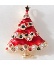 Sparkling Christmas Tree Rhinestone Alloy Wholesale Women Brooch