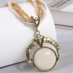 Bohemian Round Dream Catcher Crackle Stone Beaded Alloy Wholesale Women Necklace