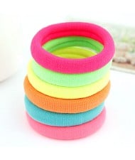 Sweet Fluorescence Color Rubber Hair Band (One Unit) - Random Color