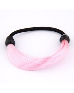 Fashion Fluorescent Color Style Wig Hair Band - Pink