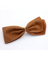 Simple and Decent Korean Star Design Barrette - Brown