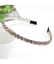 Korean Fashion Handmade Crystal Inlaid Hair Hoop - Light Purple