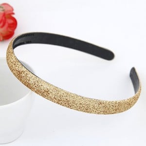 Korean Fashion Matting Grain Texture Hair Hoop - Golden