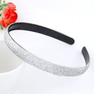 Korean Fashion Matting Grain Texture Hair Hoop - Silver