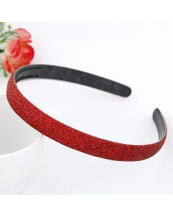 Korean Fashion Matting Grain Texture Hair Hoop - Red