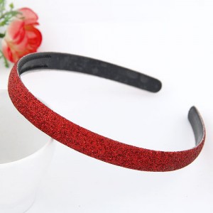 Korean Fashion Matting Grain Texture Hair Hoop - Red