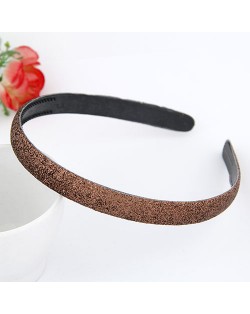 Korean Fashion Matting Grain Texture Hair Hoop - Brown