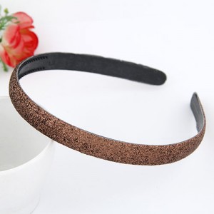 Korean Fashion Matting Grain Texture Hair Hoop - Brown