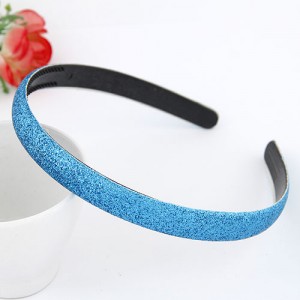 Korean Fashion Matting Grain Texture Hair Hoop - Blue