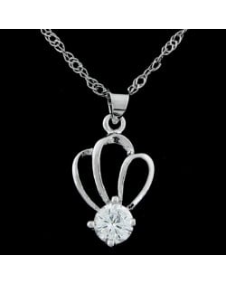 Crown Design Zircon Necklace