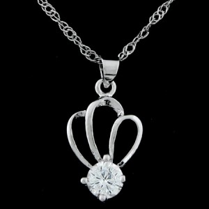 Crown Design Zircon Necklace