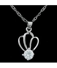Crown Design Zircon Necklace